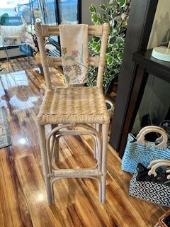 Wicker French Barstool