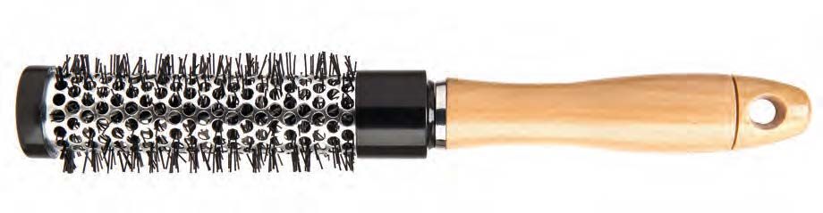 GUENZANI SPAZZOLA TERMICA MANICO LEGNO MEDIA daiam 24mm