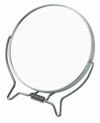 BARBURYS SPECCHIO TONDO METALLO  DUE LUCI CON BASE A FILO