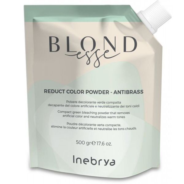 INEBRIA BLONDESSE BLEACHING REDUCT COLOR POWDER -antibrass verde compatta decapante del colore artificiale 500 ml