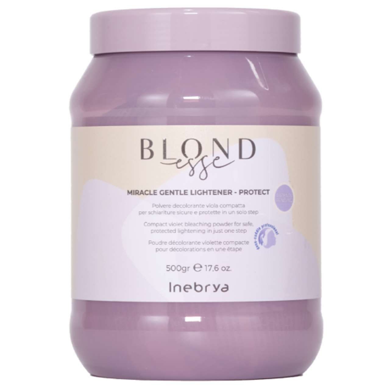 INEBRIA BLONDESSE BLEACHING MIRACLE GENTLE LIGHTENER - polvere decolorante viola schiariture protette in uno step 500gr