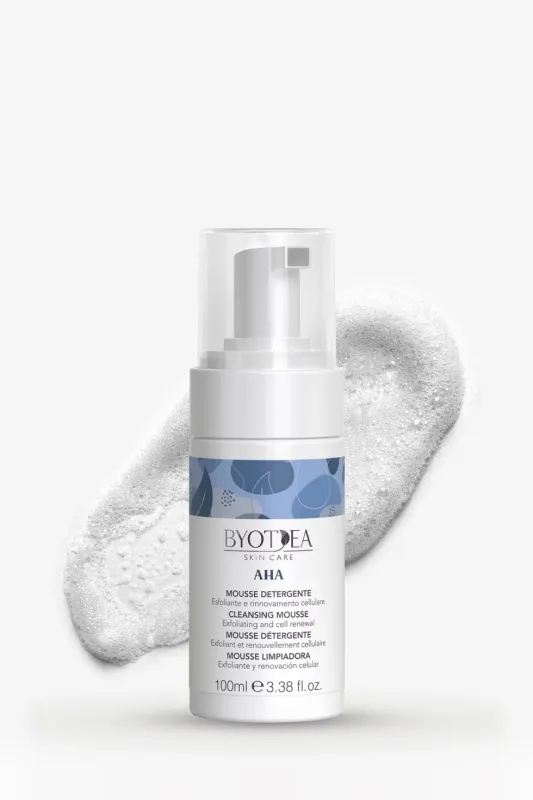BYOTEA AHA MOUSSE DETERGENTE ESFOLIANTE E RINNOVANTE 100ML