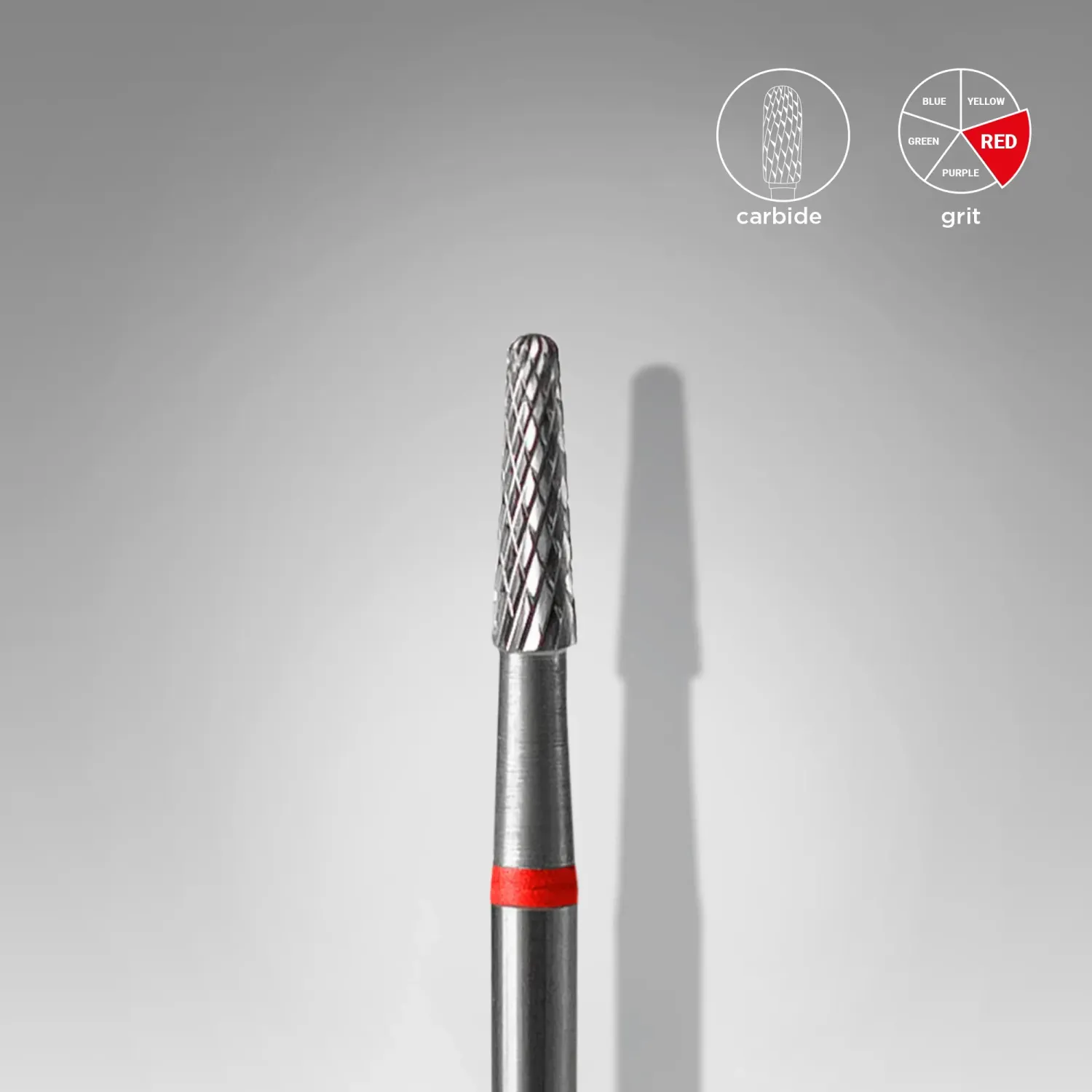 STALEKS Punta Cono, rosso, diametro 2.3 mm - lunghezza punta 8 mm