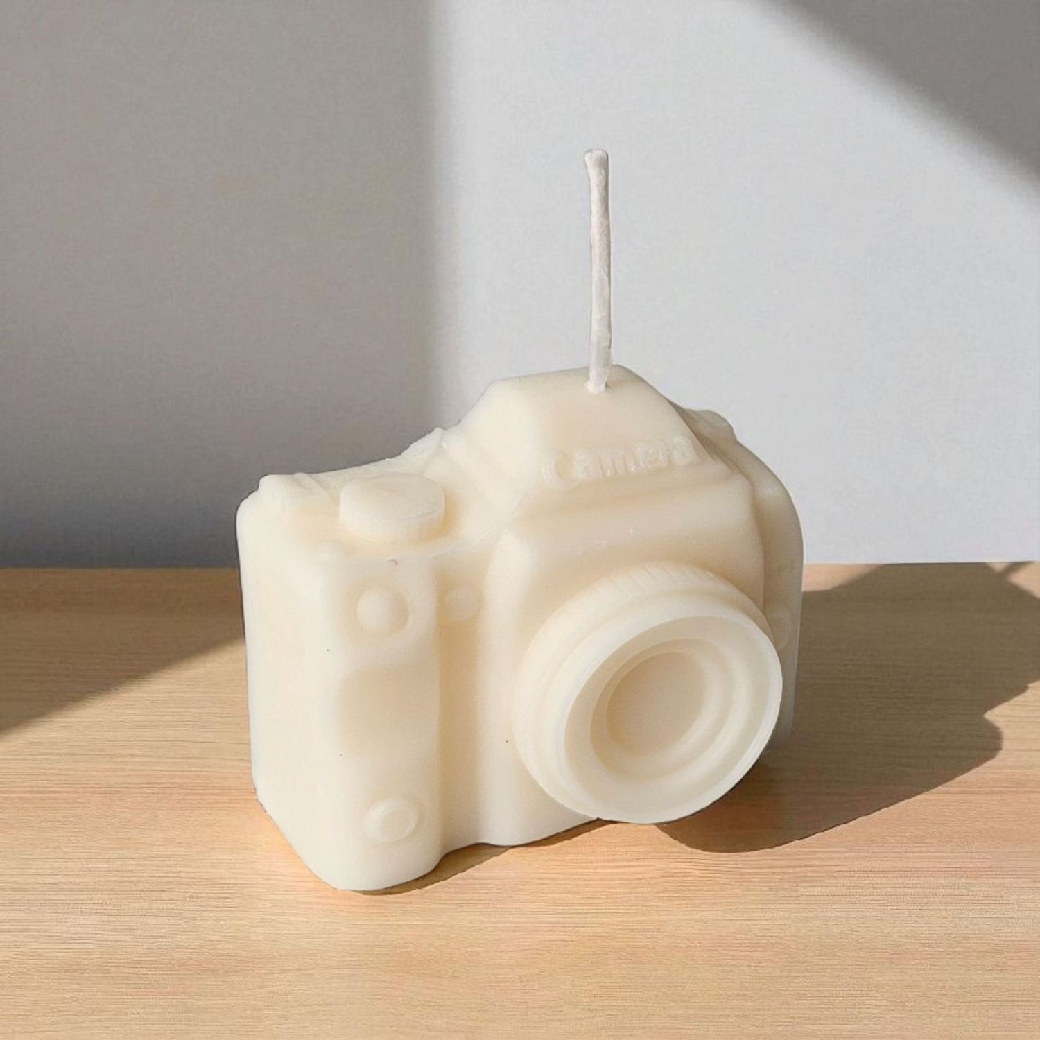 Świeczka sojowa aparat fotograficzny