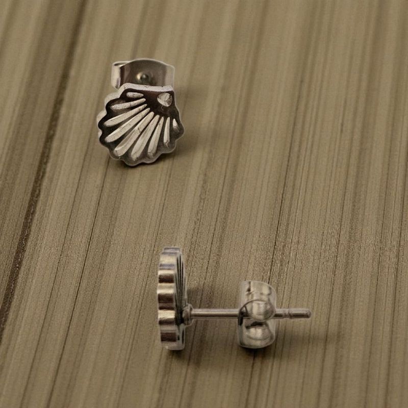 Kolczyki muszelki ze stali