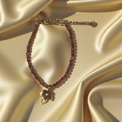 Bransoletka listek z piaskiem pustyni