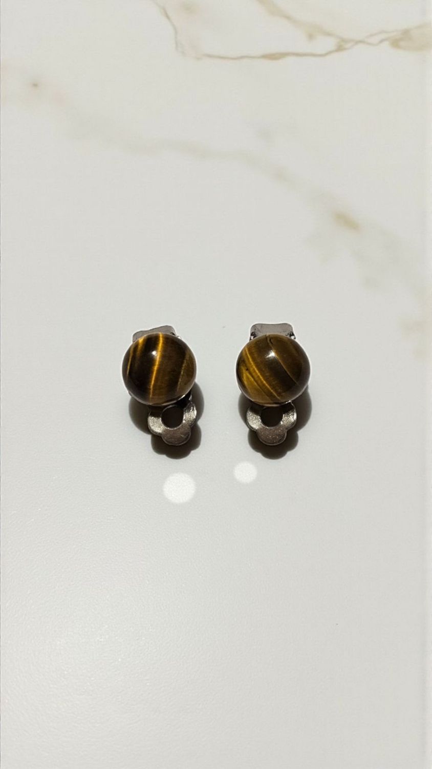 Klipsy z tygrysim okiem