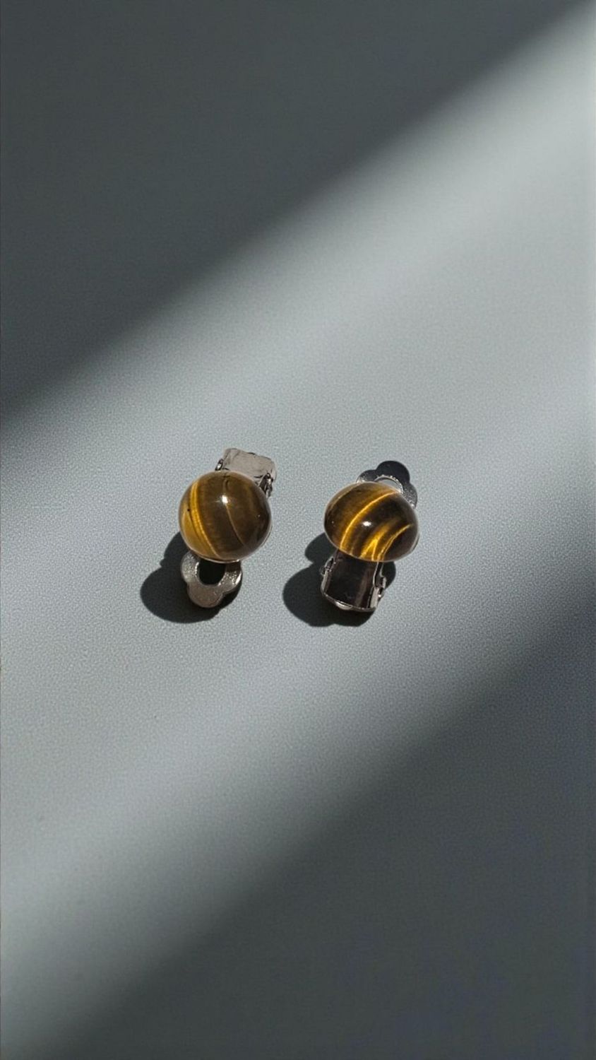 Klipsy z tygrysim okiem