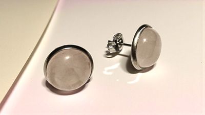 Kolczyki z kwarcem różowym