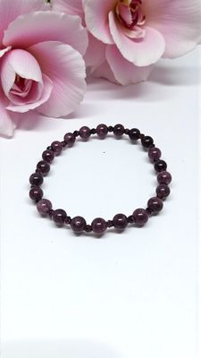 Bransoletka z jadeitem i granatem