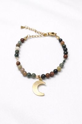 Bransoletka z agatami i księżycem