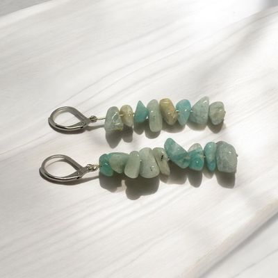 kolczyki z amazonitami