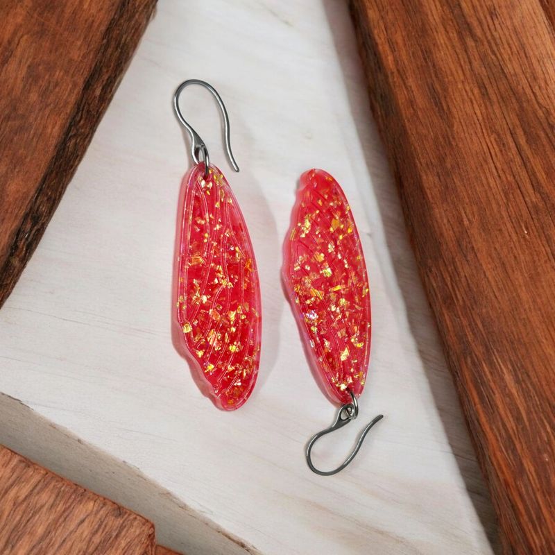 Kolczyki skrzydła motyla z żywicy epoksydowej