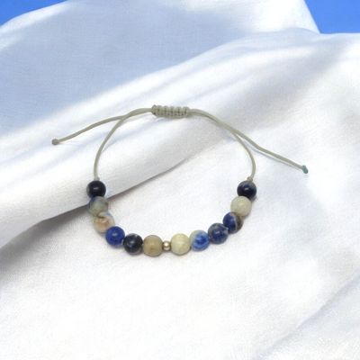 Bransoletka na sznurku z sodalitem