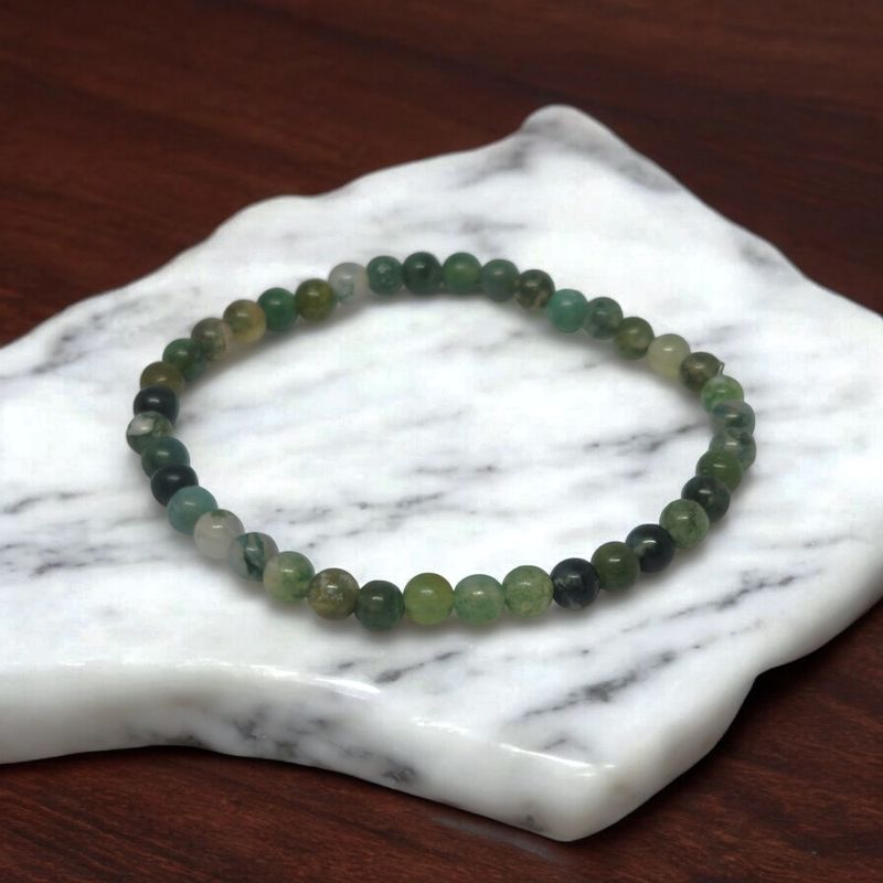 Bransoletka z agatu mszystego