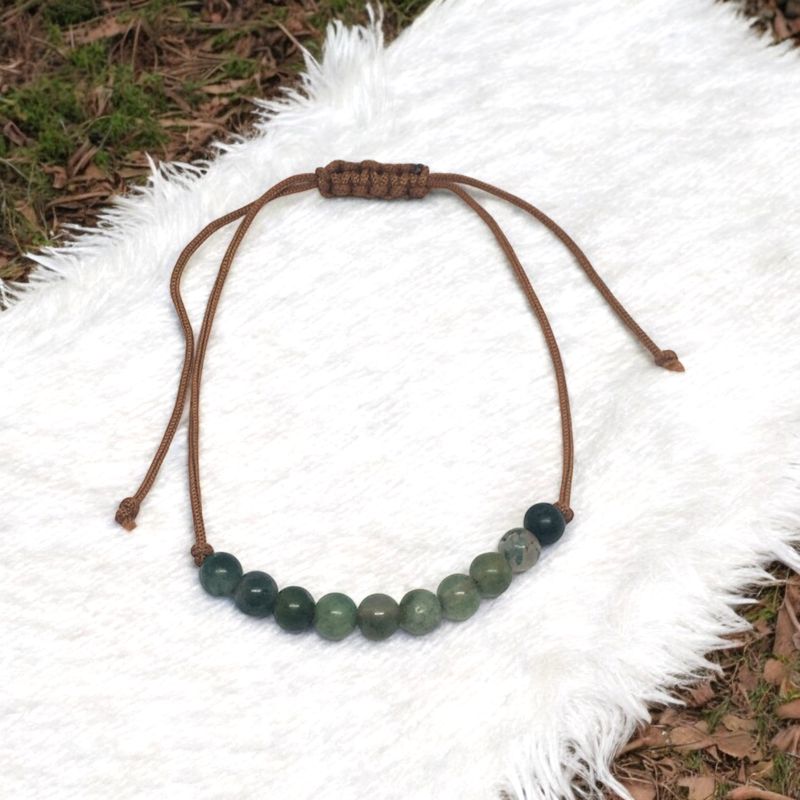 Bransoletka z agatem mszystym