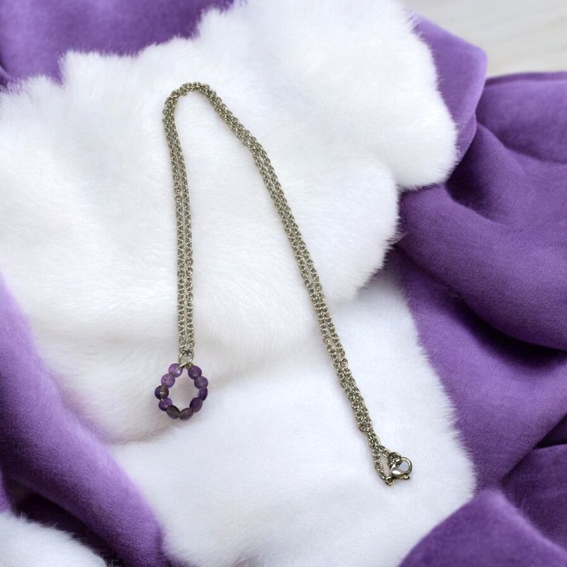 Naszyjnik z ametystami