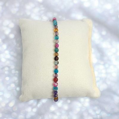 Bransoletka z kolorowych agatów