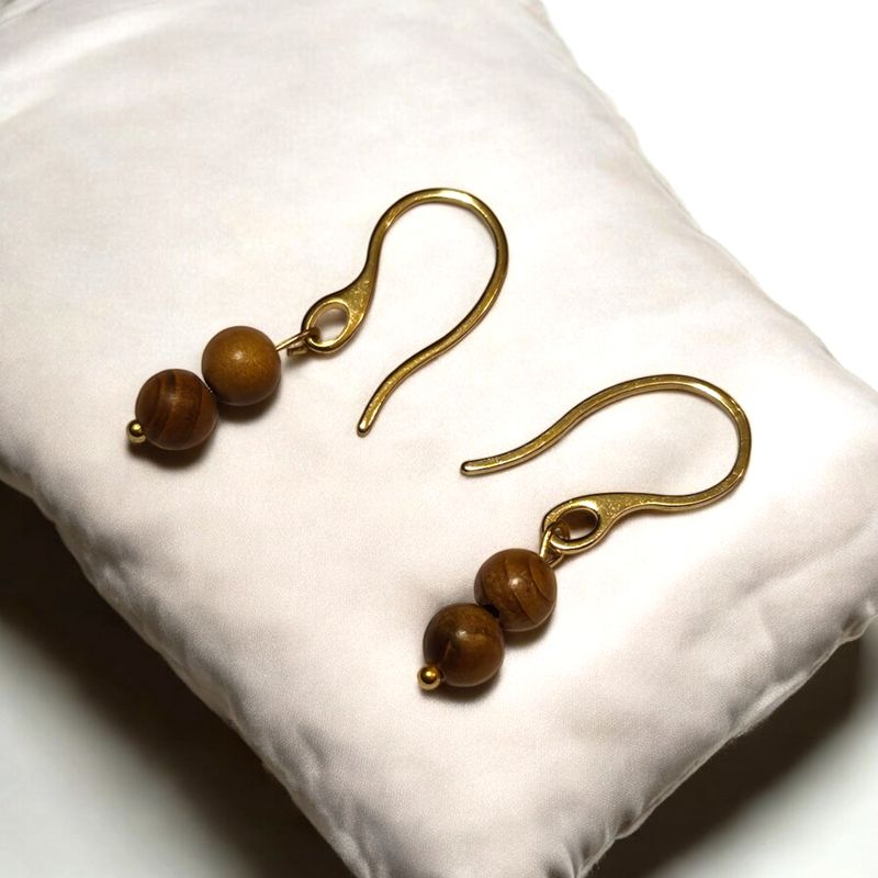 Kolczyki z drewna egzotycznego