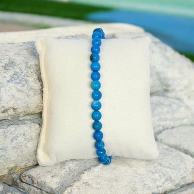 Bransoletka z niebieskimi agatami