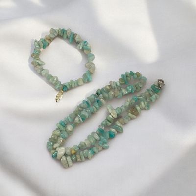 Zestaw z amazonitami