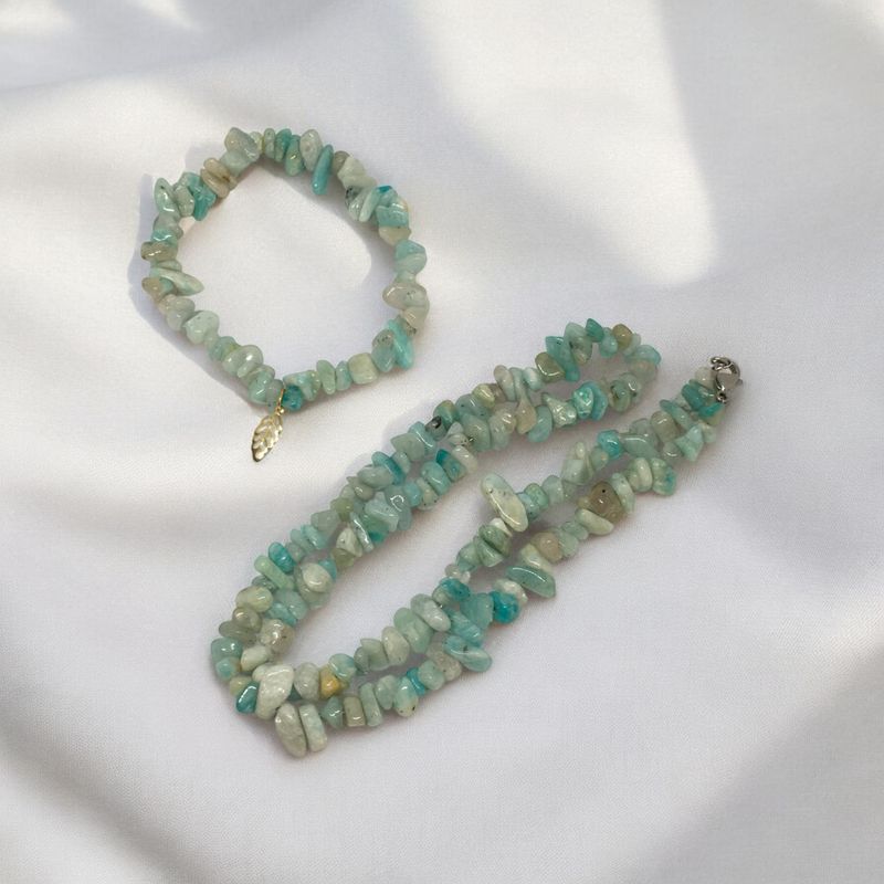 Zestaw z amazonitami