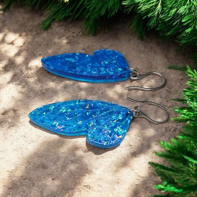 Kolczyki skrzydła motyla z żywicy epoksydowej