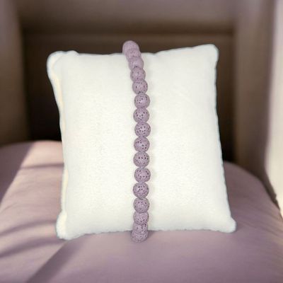 Bransoletka z lawendowej lawy wulkanicznej