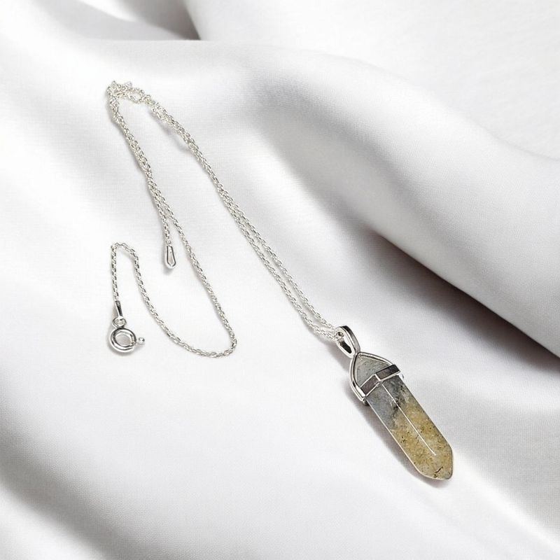 Naszyjnik z labradorytem - sopel