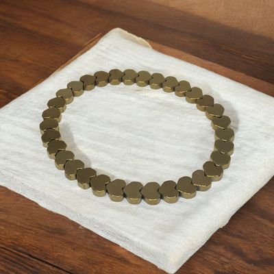 Bransoletka serca z hematytu