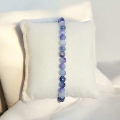 Jadeit niebiesko fioletowy bransoletka