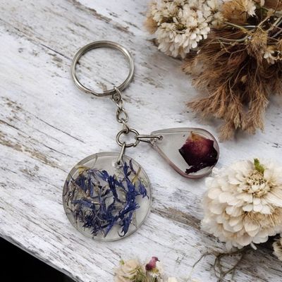 Breloczek podwójny z żywicy