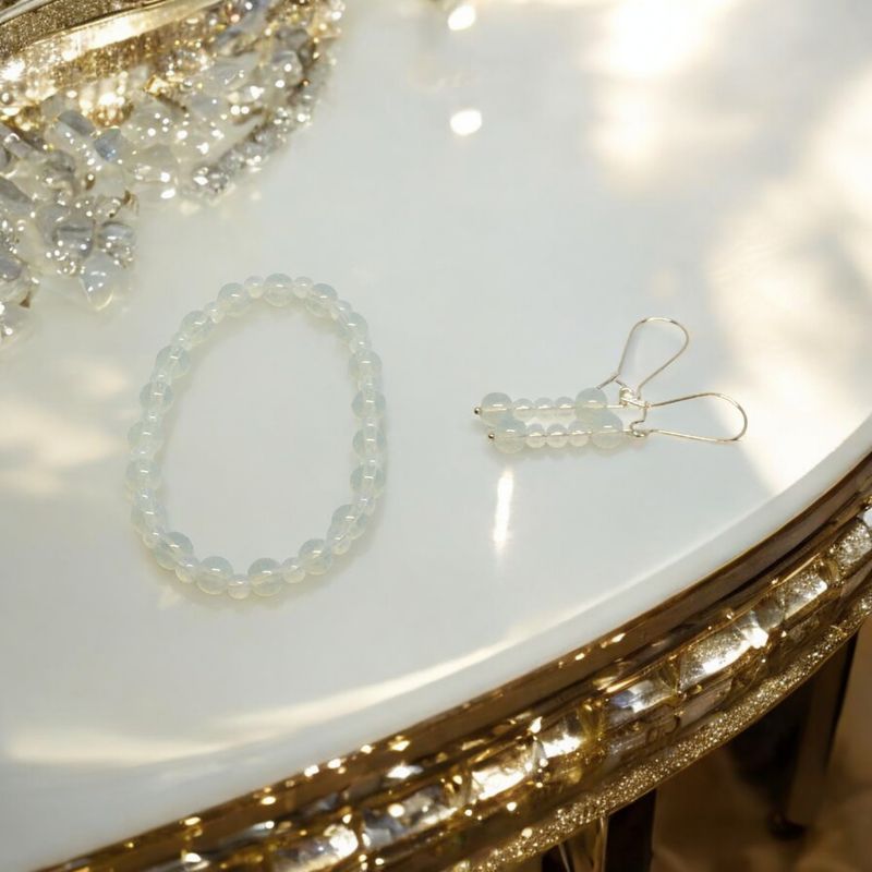 Bransoletka i kolczyki z opalitu