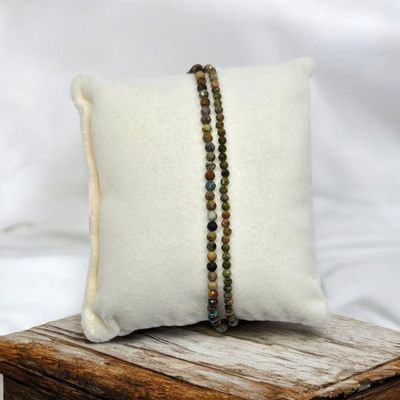 Zestaw bransoletek turkus i unakit