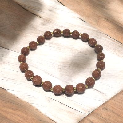 Bransoletka z piasku pustyni i hematytu