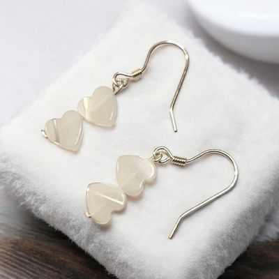 Srebrne kolczyki z masy perłowej