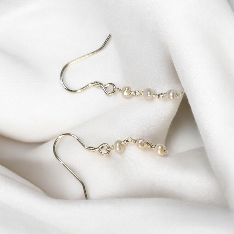 Srebrne kolczyki perła naturalna