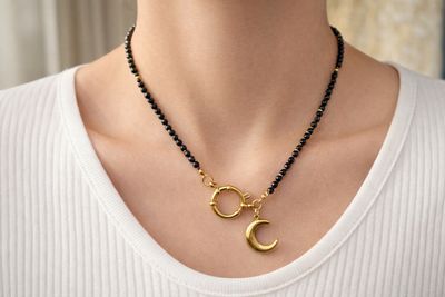 Naszyjnik Juliette z turmalinu ze złotymi dodatkami