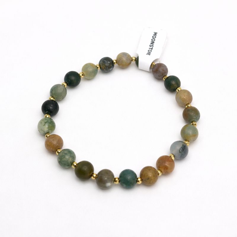 Bransoletka z agatami indyjskimi i hematytami