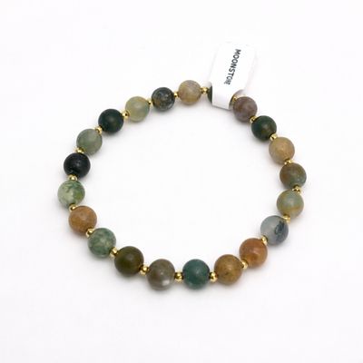 Bransoletka z agatami indyjskimi i hematytami