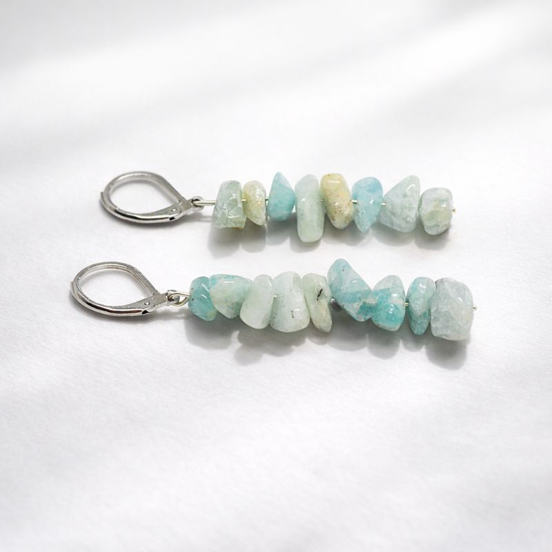 kolczyki z amazonitami