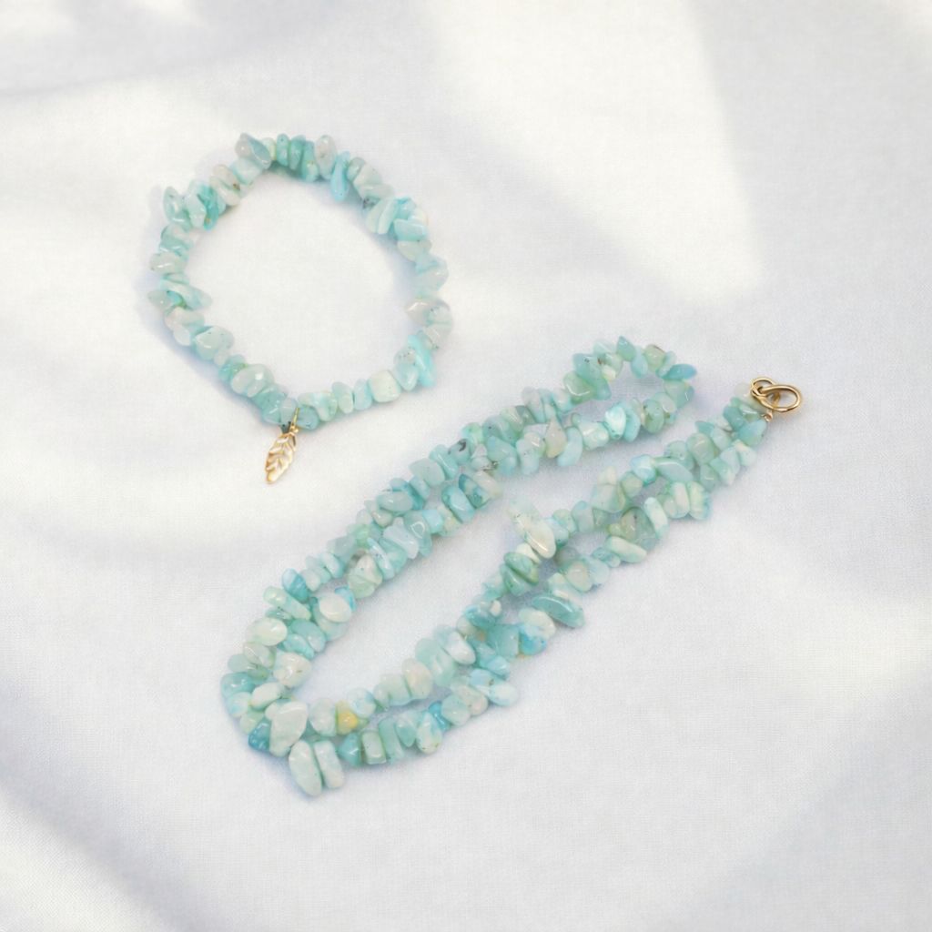 Zestaw z amazonitami