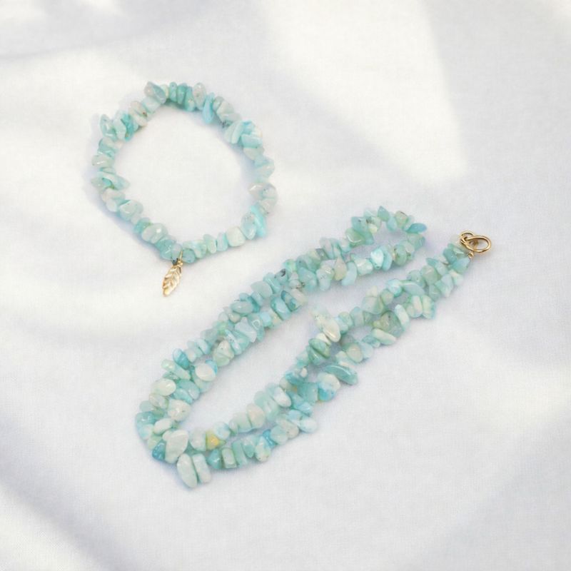 Zestaw z amazonitami