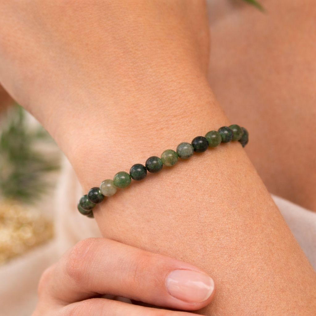 Bransoletka z agatu mszystego