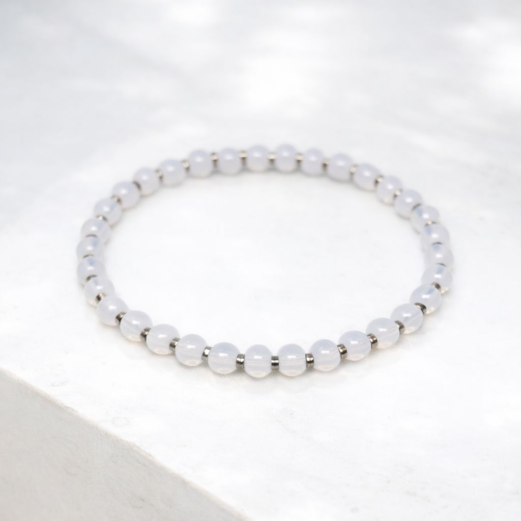 Bransoletka z opalitem i hematytem