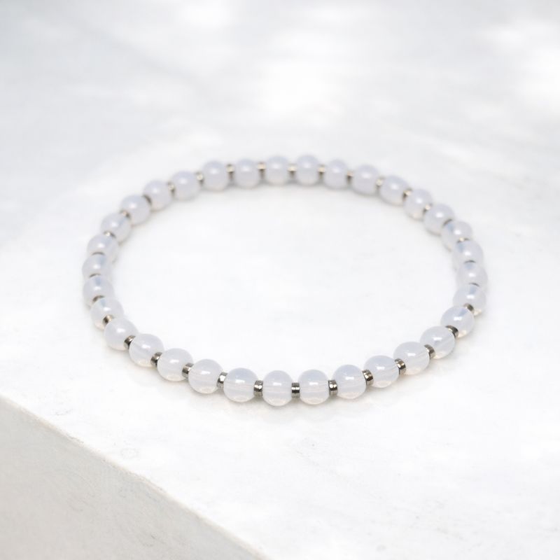 Bransoletka z opalitem i hematytem