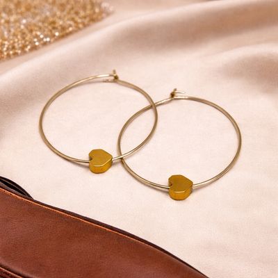 Kolczyki koła z hematytem