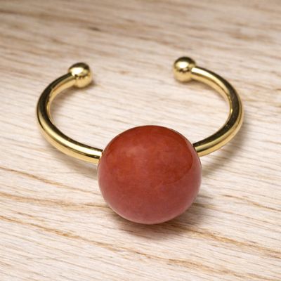 Pierścionek z kamieniem naturalnym karneolem Pierścionek z kamieniem naturalnym karneolem