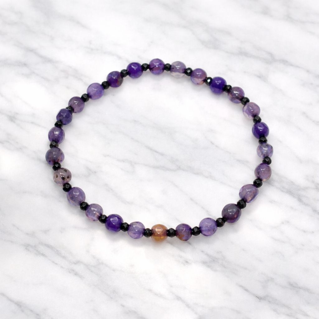 Bransoletka turmalin i agat