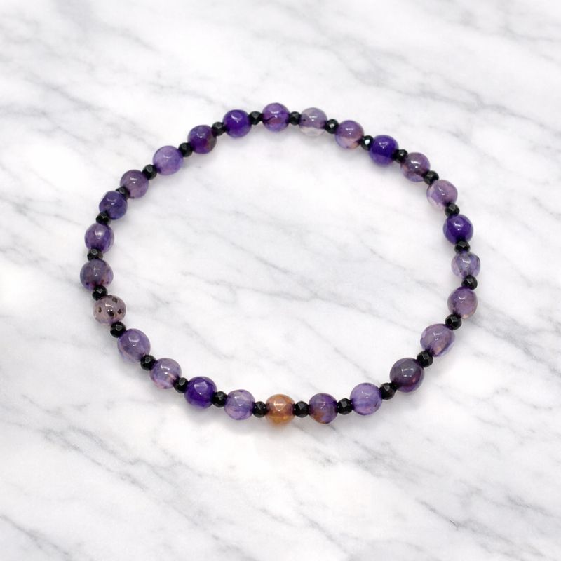 Bransoletka turmalin i agat